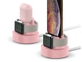 Miniatyrbild 2 av 2: Laddningsbas för Apple Watch och AirPods / Smartphone 2 i 1 hållbar i TPU rosa