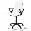 Miniatyrbild 2 av 2: Stol i polypropen - Piqueras y Crespo - Vit - Ergonomiskt ryggstöd - Justerbar i höjdled