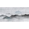 Miniatyrbild 1 av 3: Tapet berg M1-No.61407 Digitaltryck Grå Blå Måne