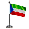 Miniatyrbild 1 av 3: Flagga kontor i Ekvatorialguinea – 14 x 21 cm – Polyester – Sockel Rostfritt Stål – Pixelforma