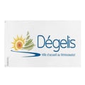 Miniatyrbild 1 av 3: Drapeau Dégelis – 128 x 192 cm – Hållbar Polyester – 2 Metallöglor – Inomhus/Utomhus – Pixelforma