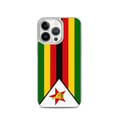 Miniatyrbild 1 av 2: Mobilskal – Zimbabwe flagga – Kompatibel med iPhone 13 Pro – Mjuk fodral – Stöt- och slitstarkt – Silikon – Pixelforma