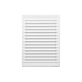 Miniatyrbild 1 av 2: Integrerad rektangulär ventilationsgrill med myggnät ABS 137x207mm, vit