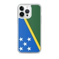 Miniatyrbild 1 av 2: Mobilskal – Flagga Salomonöarna – Kompatibel med iPhone 14 Pro Max – Mjuk Fodral – Slitstark och Stöttålig – Silikon – Pixelforma