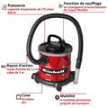 Miniatyrbild 3 av 6: Einhell AskaSuger TC-AV 2032 DW (850W, 20L järnbehållare, sugprestanda 175 mbar)