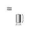 Miniatyrbild 1 av 2: Lithiumbatteri Lpt2 150 1/2 3,6v (mod. 14250) 1200ma ø14,5x25,5mm