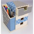 Miniatyrbild 2 av 2: MégaCréa DIY - Kontorsorganisatör i trä med 4 lådor 15 x 15,5 x 12,5 cm
