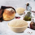 Miniatyrbillede 4 af 6: Surdejskurv i rattan - ORION - 1,2 kg - 21 cm - Hjerte mønster - Naturlig rattan - Beige - Til hjemmebagt brød - Dekorativ