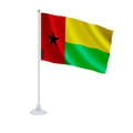 Miniatyrbild 1 av 3: Mini Flagga från Guinea-Bissau – Sugkopp – 14 x 21 cm – För Slät Yta – Polyester – 1 styck – Pixelforma