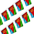 Miniatyrbild 1 av 3: Girlang – Flagga från Eritrea – 14 x 21 cm – Polyester – Att hänga – 50 stycken