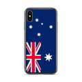 Miniatyrbild 1 av 2: Mobilskal – Australiens flagga – Kompatibel med iPhone XS – Mjuk fodral – Slitstark och stötbeständig - Silikon - Pixelforma