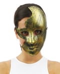 Miniatyrbild 2 av 3: Ansiktsmask - LITEN CLOWN - re23382 - Guld - Metallisk effekt - En storlek vuxen
