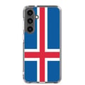 Miniatyrbild 1 av 2: Mobilskal – Islands flagga – Kompatibel med Samsung Galaxy S24 Ultra – Mjukt fodral – Slitstarkt och stötsäkert – Pixelforma
