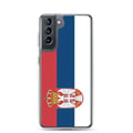 Miniatyrbild 1 av 2: Mobilskal – Serbiens flagga – Kompatibel med Samsung Galaxy S21 Plus – Mjukt fodral – Slitstarkt och stöttåligt – Pixelforma
