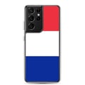 Miniatyrbild 1 av 2: Telefonfodral – Frankrikes flagga – Kompatibel med Samsung Galaxy S21 – Mjuk etui – Slitstark och stötresistent – Pixelforma
