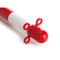 Miniatyrbild 2 av 4: Perel Varningskon 90 cm röd vit, plaststolpe med 2 ringar för kedja eller band, idealisk för stängsel