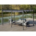 Miniatyrbild 4 av 5: Metallpergola med justerbart tak - 3 x 6 m - Antracit