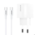 Miniatyrbild 4 av 5: Laddare 30W GaN USB C med USB C / USB C-kabel 60W 1m Bwoo Vit