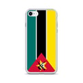 Miniatyrbild 1 av 2: Mobilskal – Flagga från Moçambique – Kompatibel med iPhone 8 Plus – Flexibelt fodral – Stötsäkert och slitstarkt – Silikon – Pixelforma