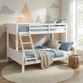 Miniatyrbild 4 av 6: Familjesäng med 3 platser 90/140x200 cm, platsbesparande för barnrum – Homestyle4u