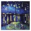 Miniatyrbild 1 av 4: Legendarte - Starry Night Over The Rhone Wall Clock (Detalj) - Vincent Van Gogh cm. 30x30