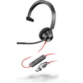 Miniatyrbild 2 av 4: HP Poly Blackwire 3310 Monaural Microsoft Teams certifierad USB-C-headset +USB-C/A-adapter
