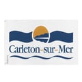 Miniatyrbild 1 av 3: Carleton-sur-Mer flagga – 192 x 288 cm – Hållbar Polyester – 2 Metallöljett – Inomhus / Utomhus – Pixelforma