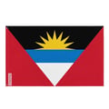 Miniatyrbild 1 av 3: Antigua och Barbudas flagga – 90 x 150 cm – Hållbar polyester – 2 metallöglor – Inomhus / Utomhus – Pixelforma