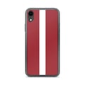 Miniatyrbild 1 av 2: Telefonfodral – Lettlands flagga – Kompatibel med iPhone XR – Mjuk fodral – Slitstark och stötabsorberande - Silikon - Pixelforma