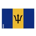 Miniatyrbild 1 av 3: Barbados flagga – 192 x 288 cm – Slitstark polyester – 2 metallöglor – Inomhus / Utomhus – Pixelforma