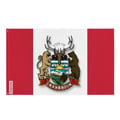 Miniatyrbild 1 av 3: Cranbrook-flagga – 160 x 240 cm – Resistent polyester – 2 metallöljett – Inomhus / Utomhus – Pixelforma