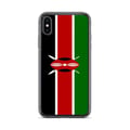Miniatyrbild 1 av 2: Mobilskal – Kenyas Flagga – Kompatibel med iPhone X – Mjuk Fodral – Slitstark och Stötsäker - Silikon - Pixelforma