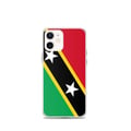 Miniatyrbild 1 av 2: Mobilskal – Flagga Saint-Kitts och Nevis – Kompatibel med iPhone 12 mini – Mjukt fodral – Slitstarkt och stötsäkert – Pixelforma