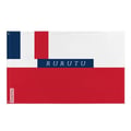 Miniatyrbild 1 av 3: Fransk protektoratsflagga på Rurutu – 64 x 96 cm – Polyester – Järnöglor – Motståndskraftig