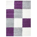 Miniatyrbild 5 av 5: Tapis Shaggy - Ayyildiz - VIOLET-BLANC-GRIS - 120x170 cm - 30 mm höjd på luggen - Inomhus