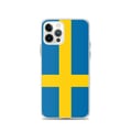 Miniatyrbild 1 av 2: Mobilskal – Sveriges flagga – Kompatibel med iPhone 12 Pro – Mjuk fodral – Stöt- och slitstark – Silikon – Pixelforma