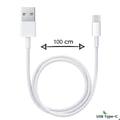 Miniatyrbild 3 av 4: USB-C-kabel - PH26 - Ulefone Note 19 - Laddning och synkronisering - 1 meter - Vit