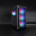 Miniatyrbild 2 av 2: TOOQ TQGCC101-B - RAGNÄROK ATX/MicroATX/Mini-ITX Gaming Semi-Tower Case, härdat glas, 4 RGB-fläktar ingår, svart