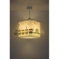 Miniatyrbild 3 av 6: Taklampa barn - Dalber - Nattåget - Tågmotiv - L 32 cm - H 21,5 cm - Vit