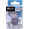 Miniatyrbild 2 av 2: EVO Silver Electronic Dicroica LED-lampa 8W80W - GU10 - 4000K - 38 - 690LM - Naturligt neutralt ljus - A+