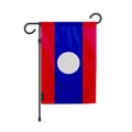 Miniatyrbild 1 av 3: Flagga Trädgård Laos – 32 x 47.5 cm – Motståndskraftig Polyester – Vertikalt Format – Utomhus – Pixelforma