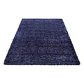 Miniatyrbild 5 av 5: Ayyildiz - Tapis Shaggy hög lugg enstaka färg MÖRKBLA - (160x160 cm rund)