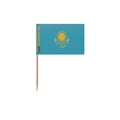 Miniatyrbild 1 av 3: Tandpetare Kazakstans flagga - 12 cm - 100 stycken - Adhesiv plast - Bambuspets - Pixelforma
