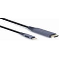Miniatyrbild 1 av 3: HDMI-adapterkabel - GEMBIRD - USB Typ-C till HDMI - 1,8 m - Sideralgrå - 2 års garanti