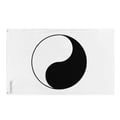 Miniatyrbild 1 av 3: Yin och yang flagga – 120 x 180 cm – Hållbar polyester – 2 metallöglor – Inomhus / Utomhus – Pixelforma