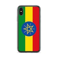 Miniatyrbild 1 av 2: Mobilskal – Etiopisk flagga – Kompatibel med iPhone XS Max – Mjuketui – Stöttålig och stötabsorberande - Silikon - Pixelforma