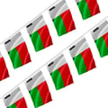 Miniatyrbild 1 av 3: Girland – Flagga från Madagaskar – 14 x 21 cm – Polyester – Att hänga – 20 stycken