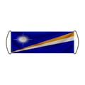 Miniatyrbild 1 av 3: Rullbanner – Marshallöarnas flagga – 17 x 50 cm – Polyester – Handflagga – Pixelforma