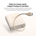 Miniatyrbild 4 av 6: XIAOMI 33W Power Bank 10000mAh (Inbyggd kabel) Sand - Extern batteri - Stort kapacitet - Snabbladdning - Litiumjonbatteri