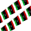 Miniatyrbild 1 av 3: Girlang – Libyens flagga – 14 x 21 cm – Polyester – Att hänga – 50 stycken